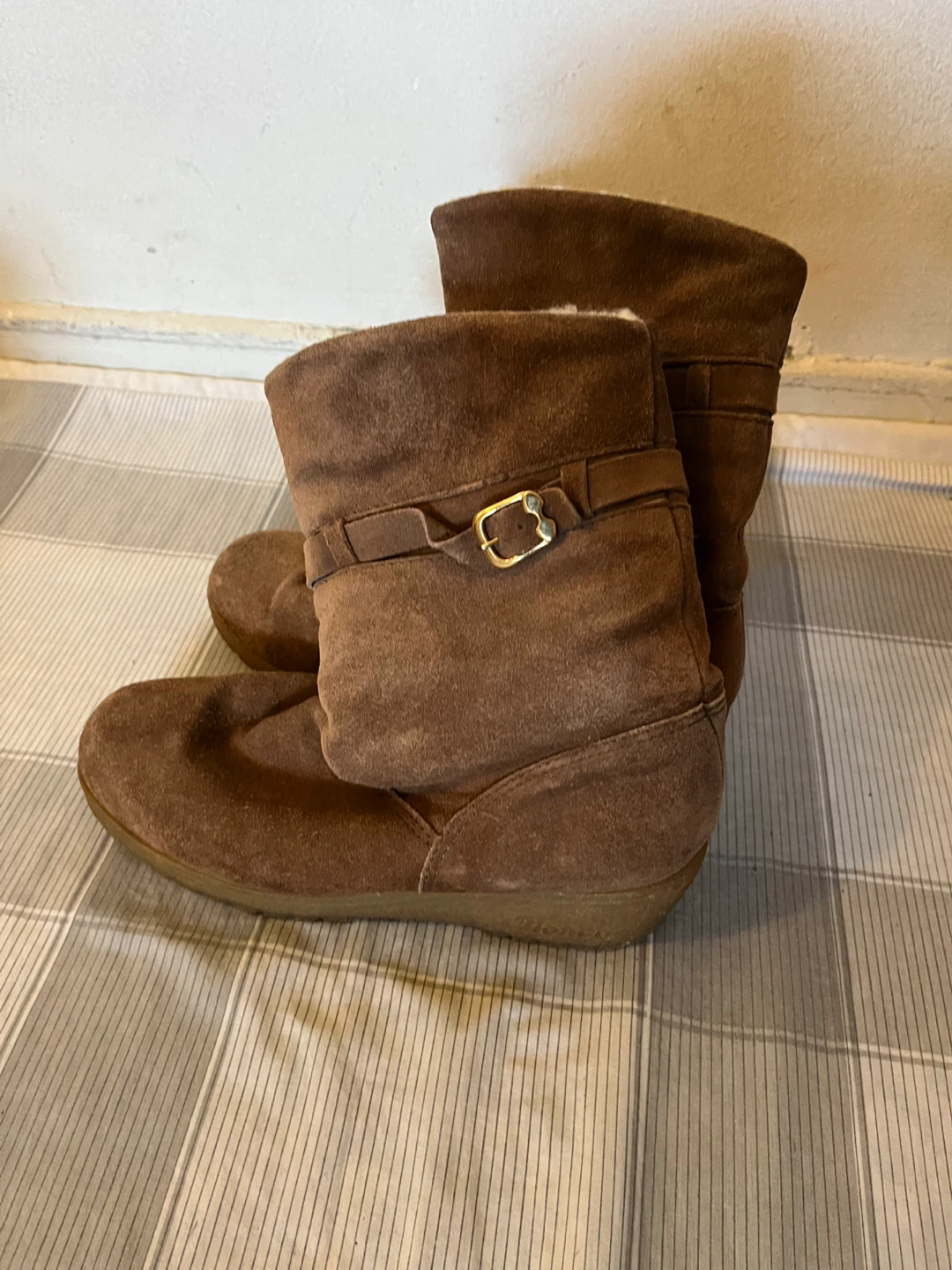 Brown Suede Ankle Boots - photo 2