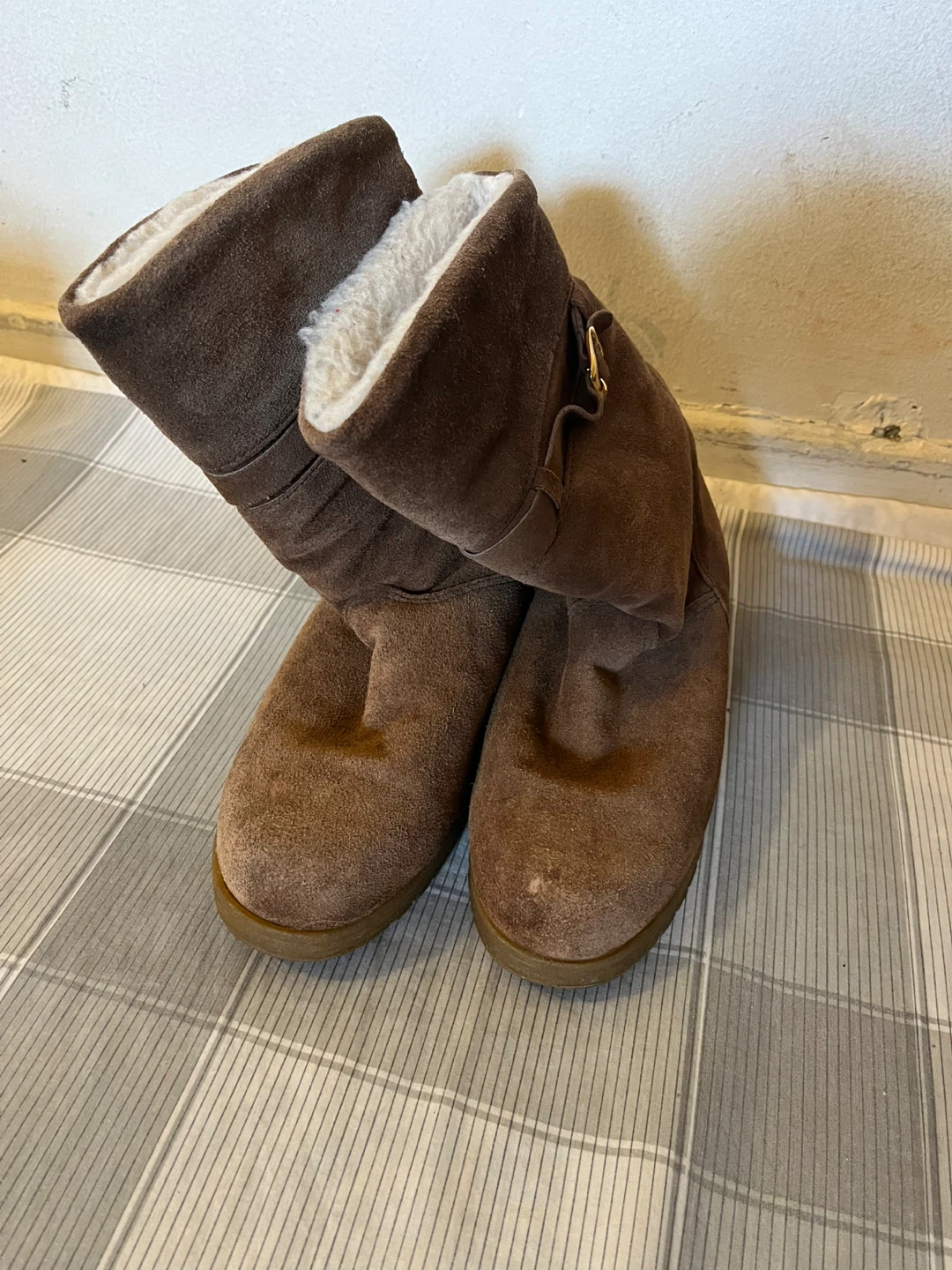 Brown Suede Ankle Boots