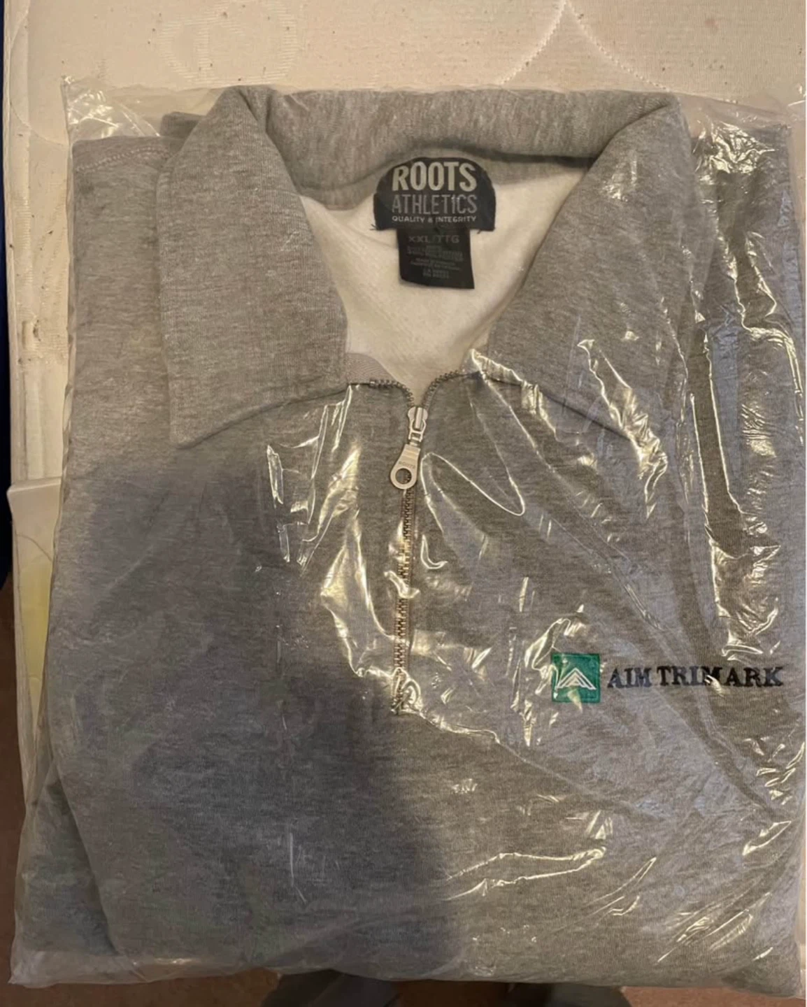 Roots Athletics Grey Quarter Zip Sweatshirt XXL