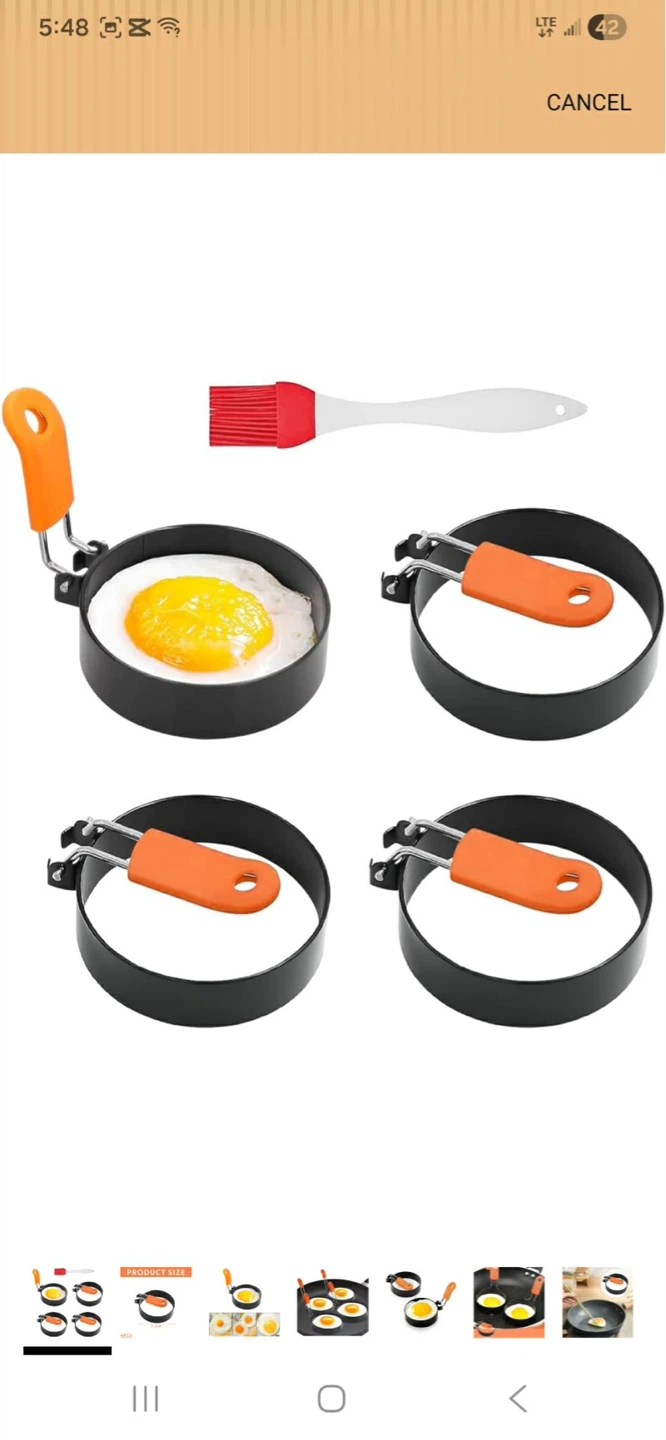 Egg Ring Set with Brush - photo 2