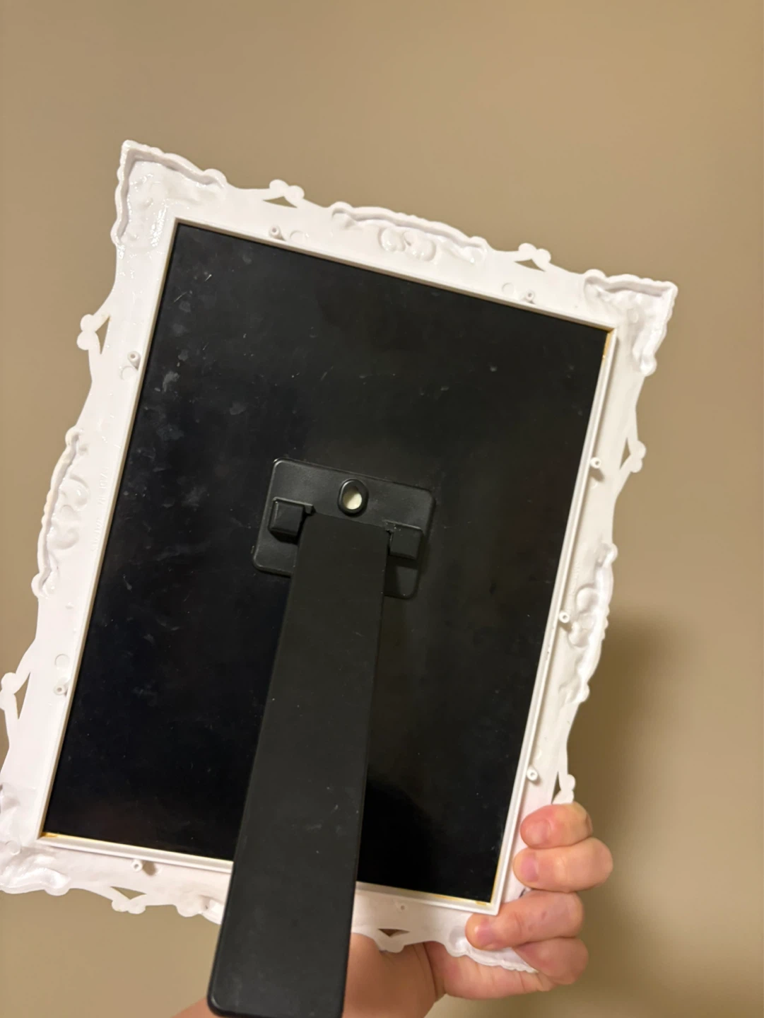 White Ornate Tabletop Mirror - photo 3