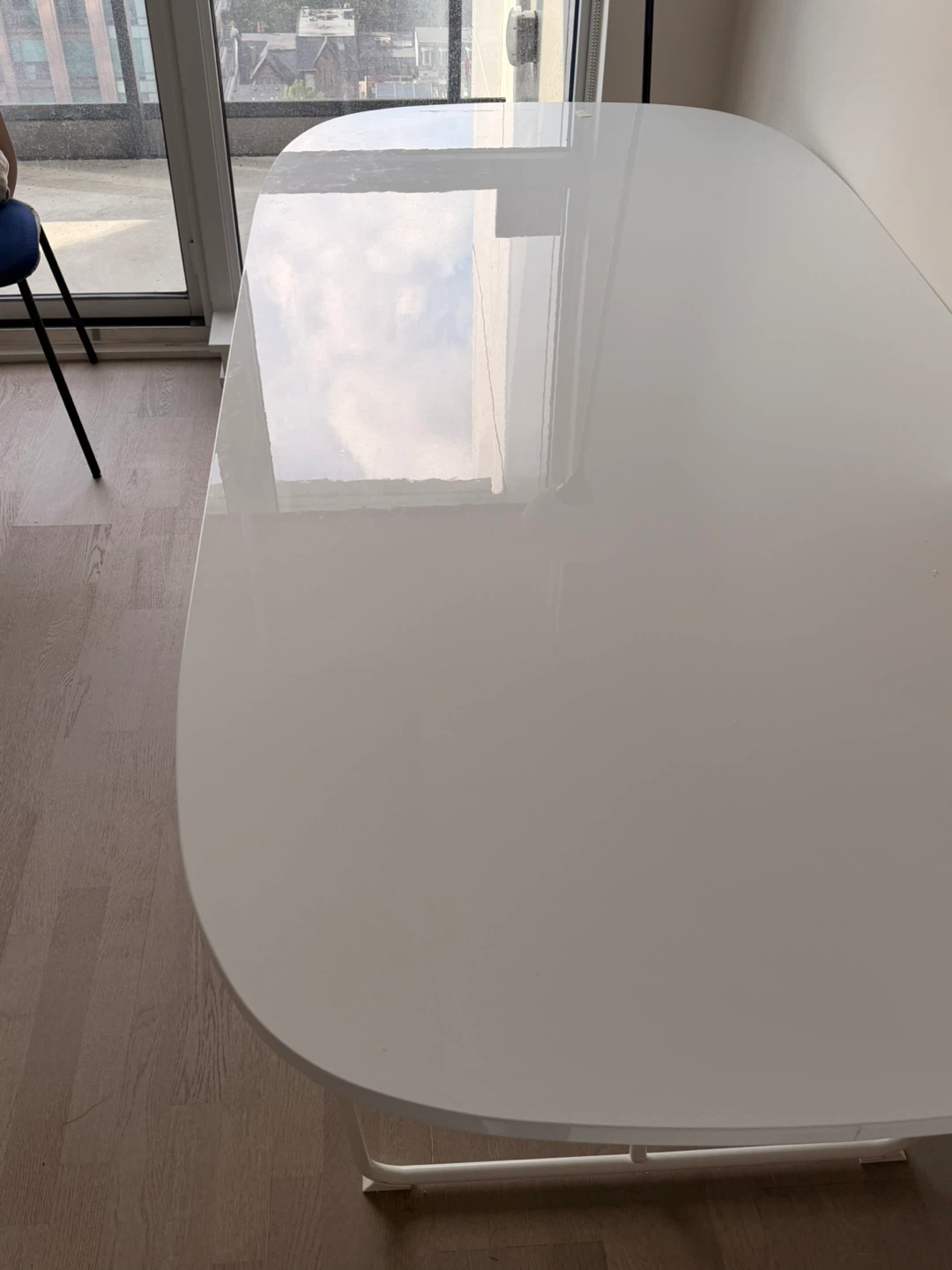 White Oval Dining Table/Office desk - photo 5