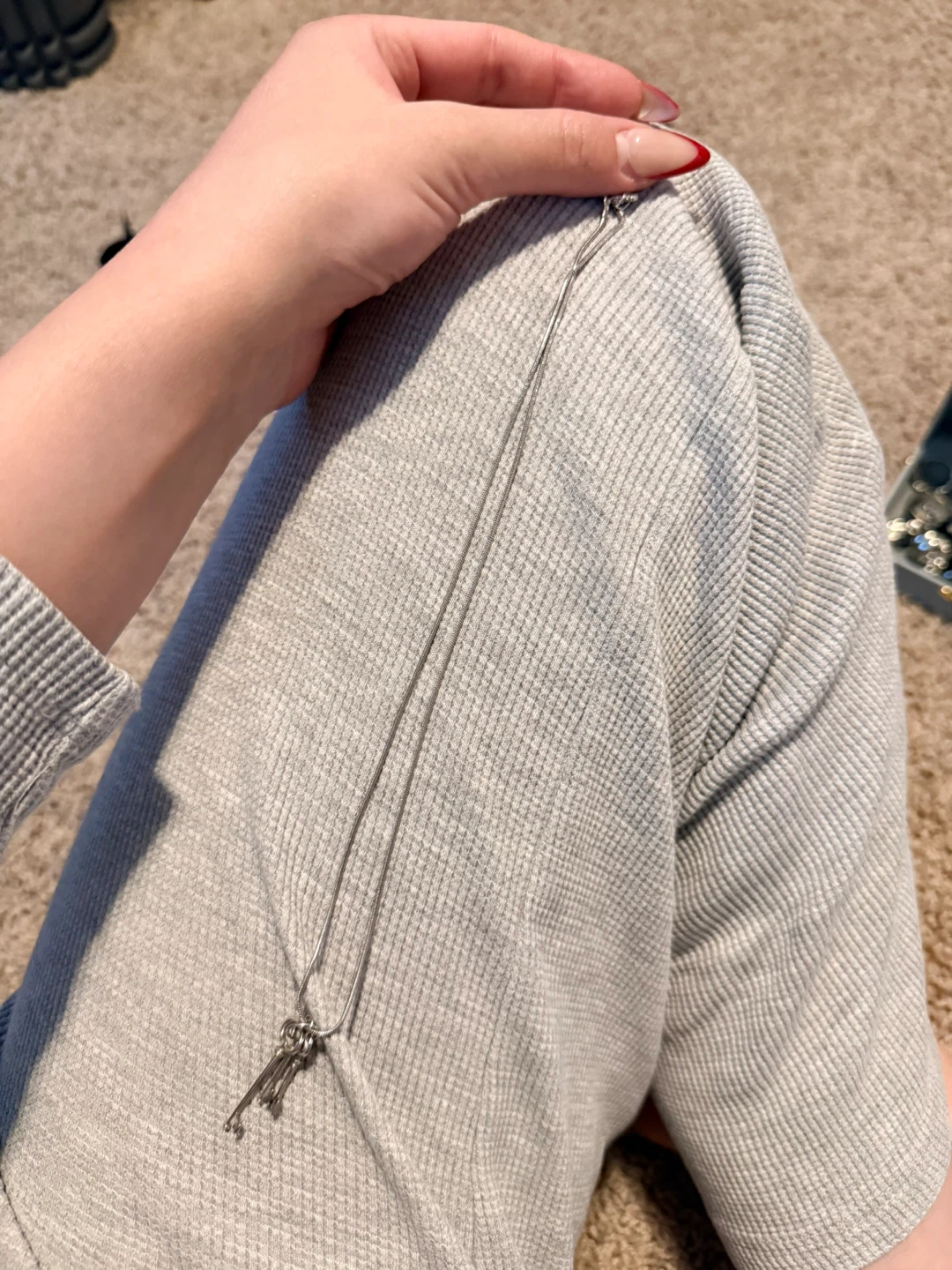 Silver Necklace with Key Charms - photo 4