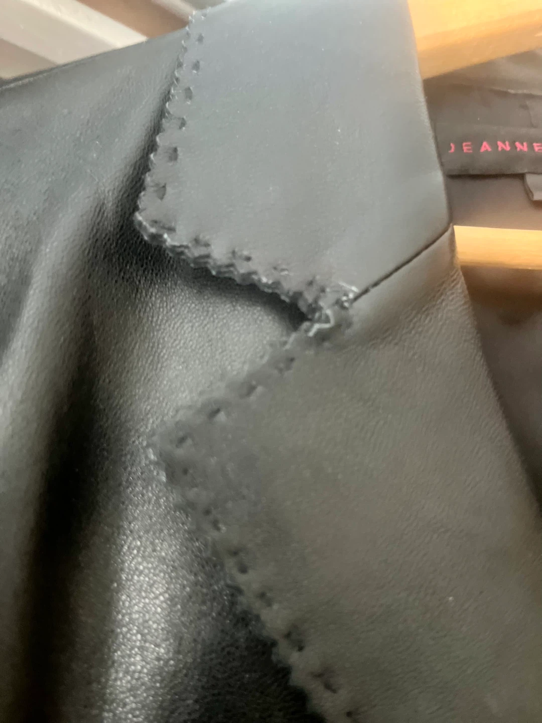 JEANNE Beker  Black Leather Lined Blazer - photo 2