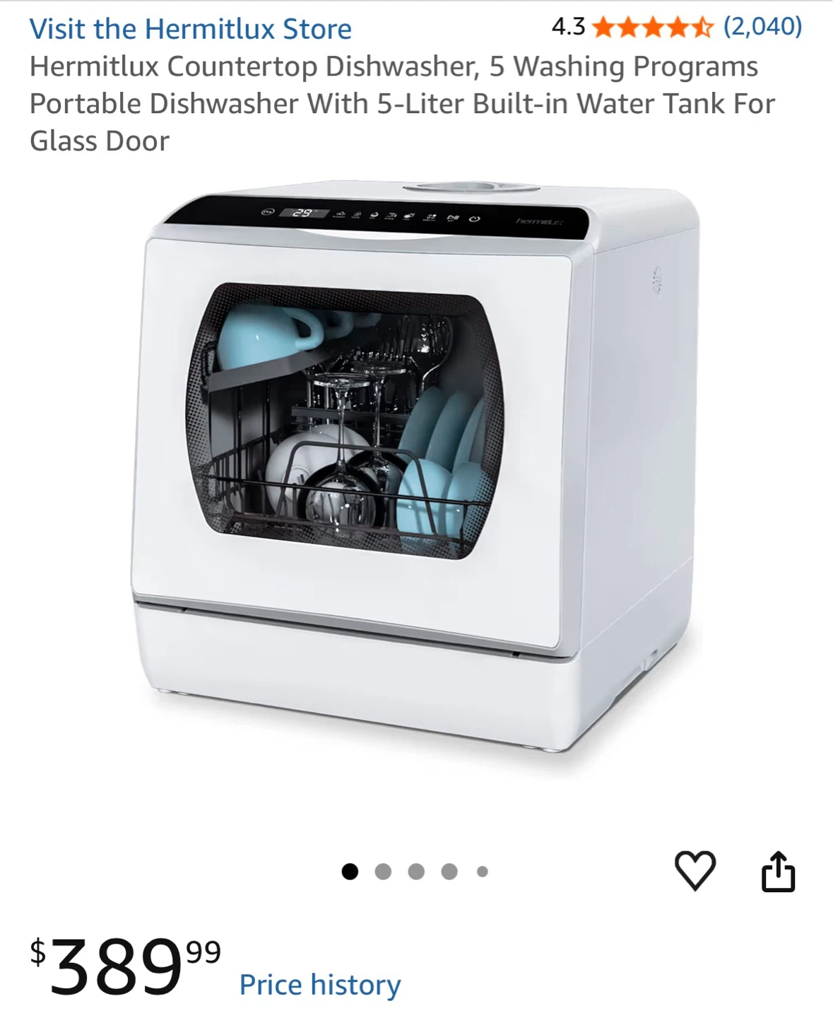 Hermitlux Countertop Portable Dishwasher - photo 5
