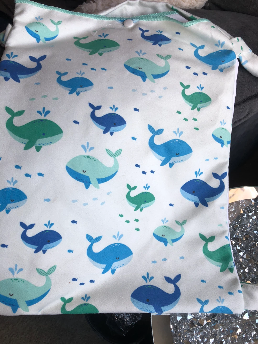 Whale and Fish Print Wet Bag