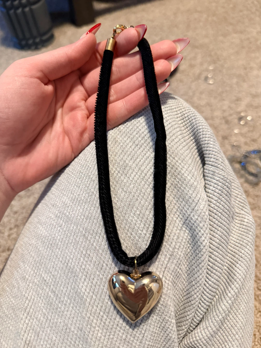Vintage Gold Heart Pendant Necklace