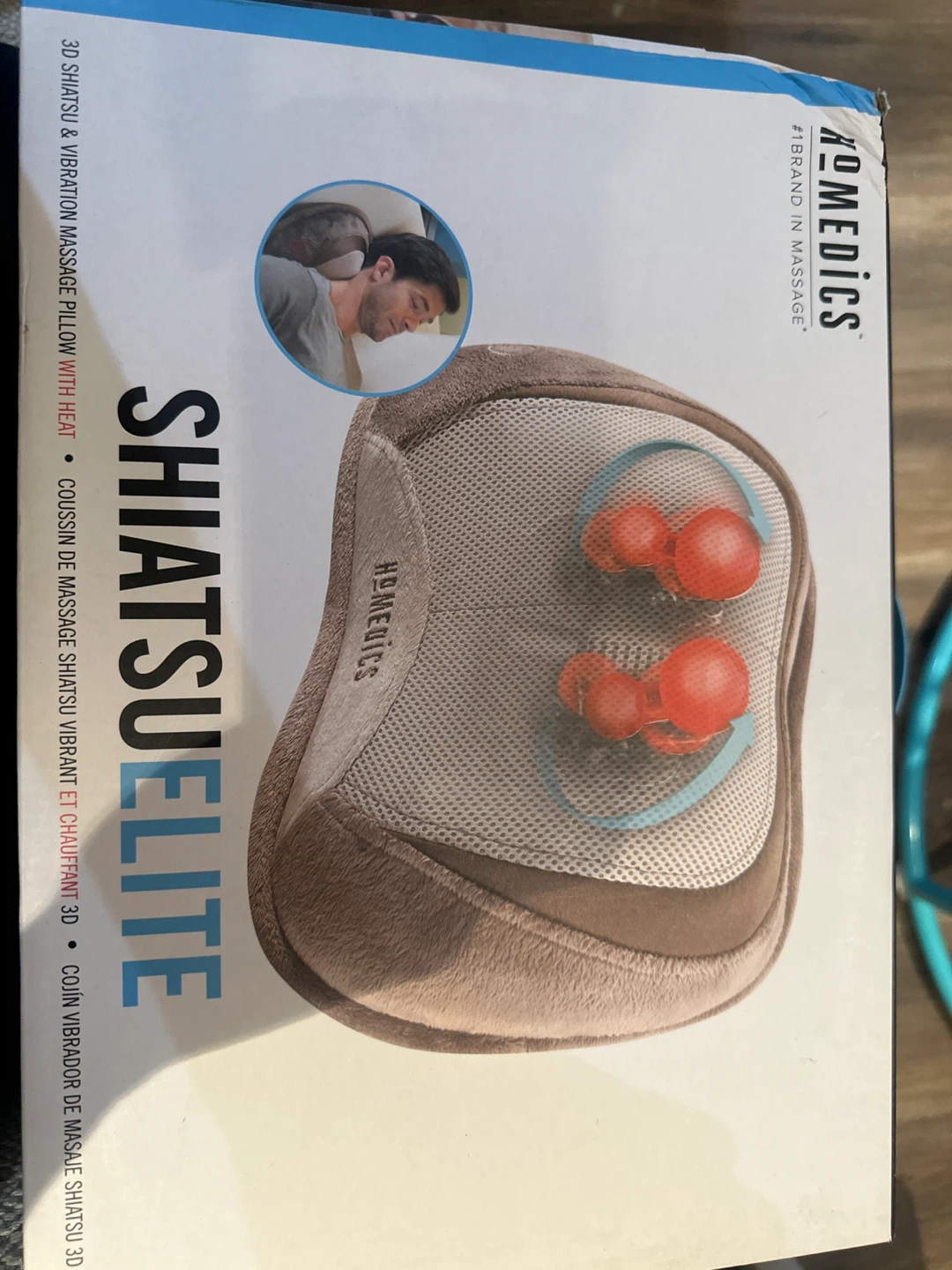 HoMedics Shiatsu Elite 3D Vibration Massage Pillow with Heat