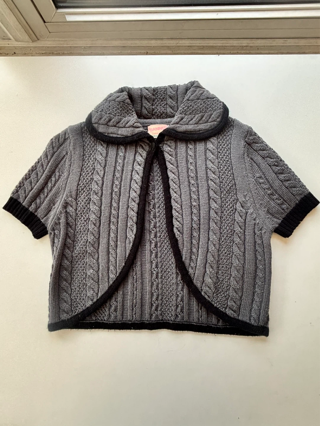 Banned Apparel Grey Cable Knit Cardigan Sweater - photo 2