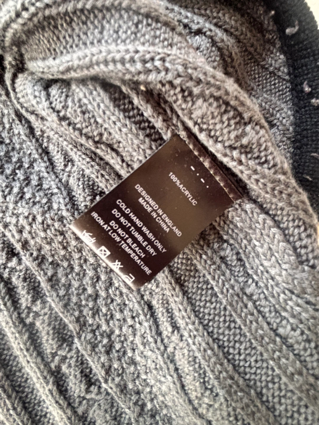 Banned Apparel Grey Cable Knit Cardigan Sweater - photo 5