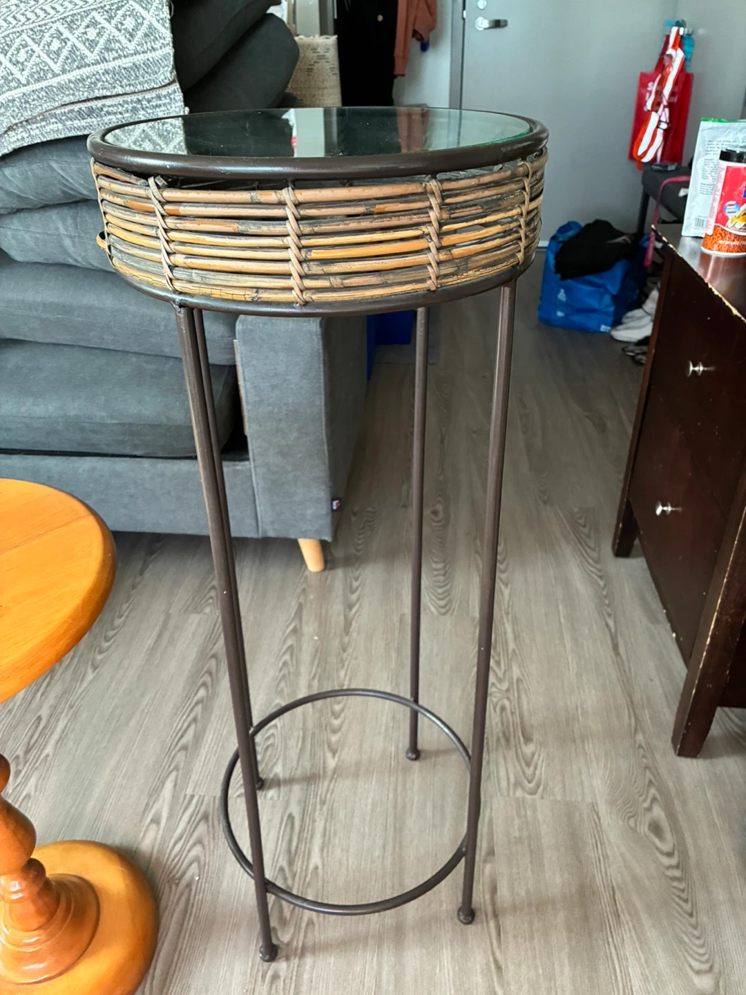 Glass Top Plant Stand/Side Table