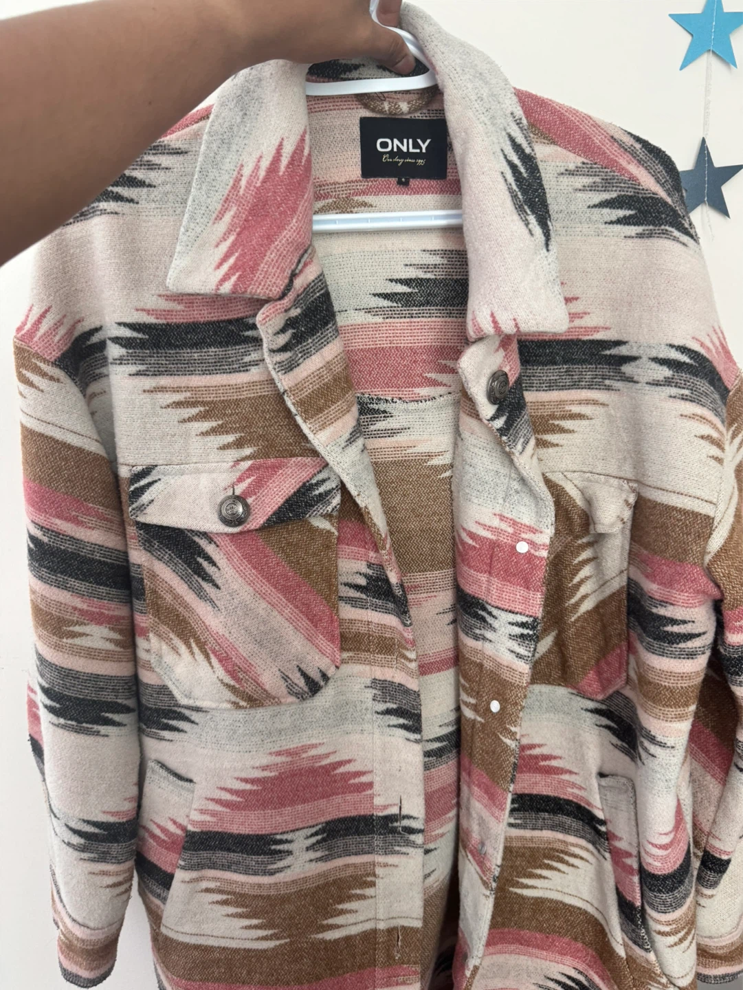 ONLY "Denim" Printed Shacket Size Medium - photo 2