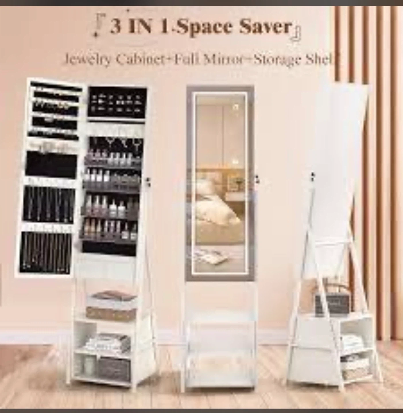 Jewelry Armoire KHD-JR02-WHT White