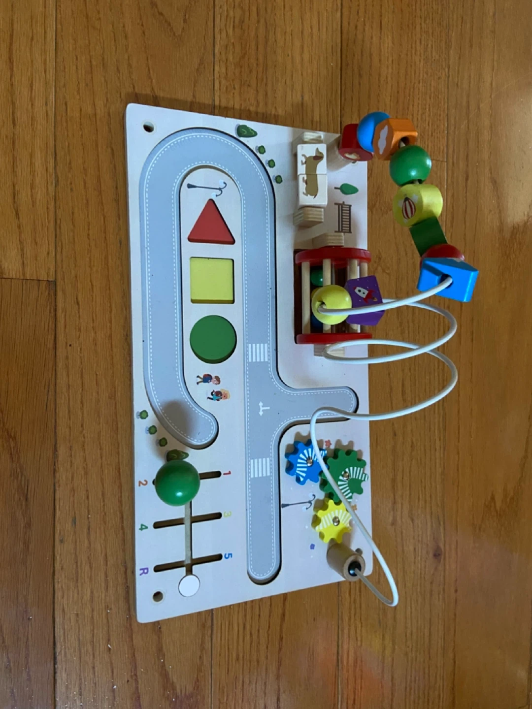 Wooden Activity Board with Bead Maze and Gears - photo 2