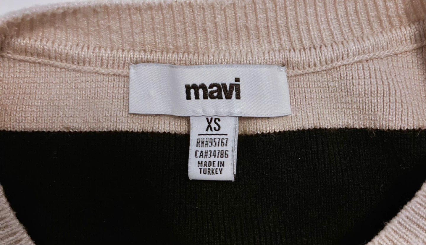 Mavi Striped Knit Tops - Size XS - photo 2