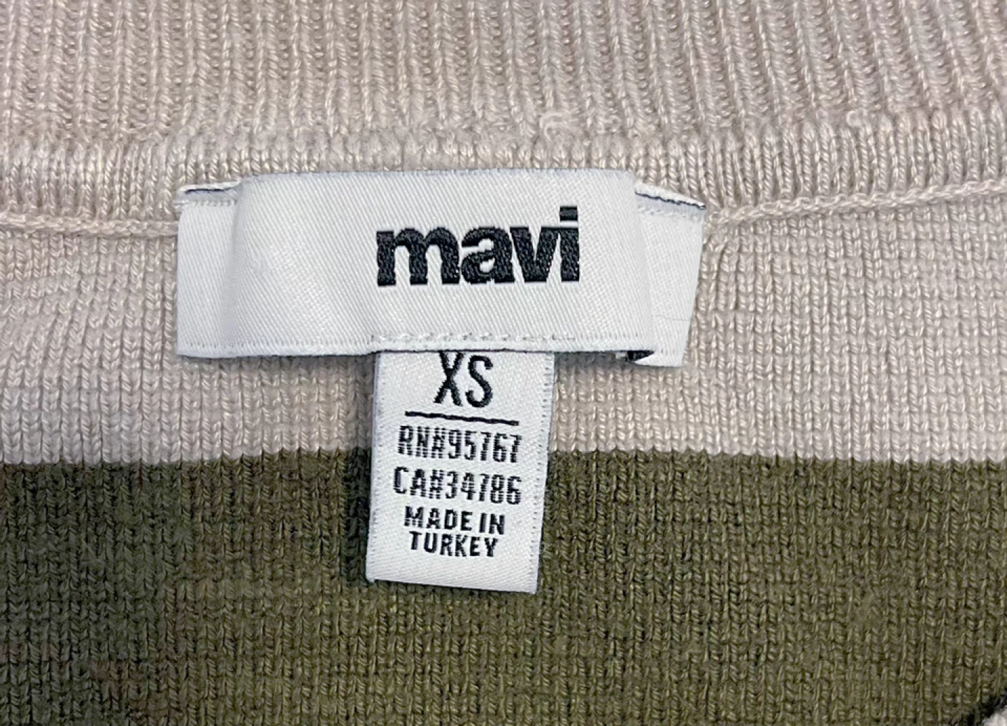 Mavi Striped Knit Tops - Size XS - photo 3