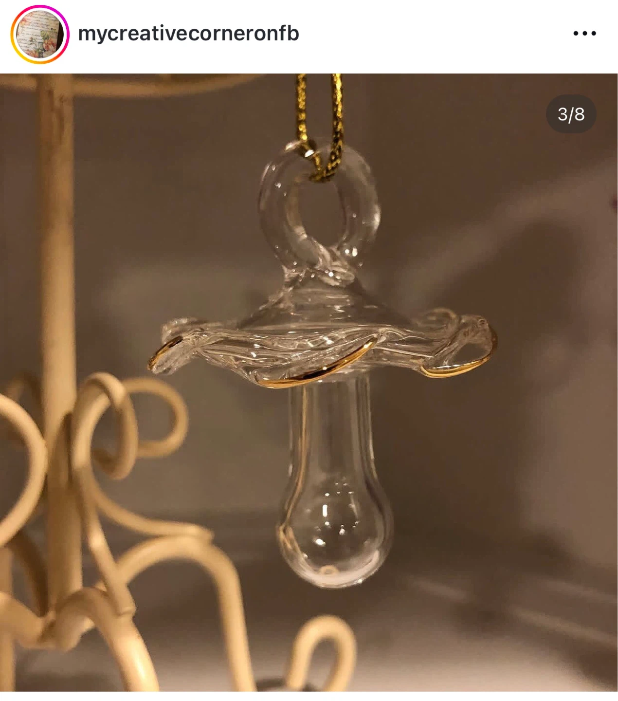 Blown glass pacifier ornament - photo 2