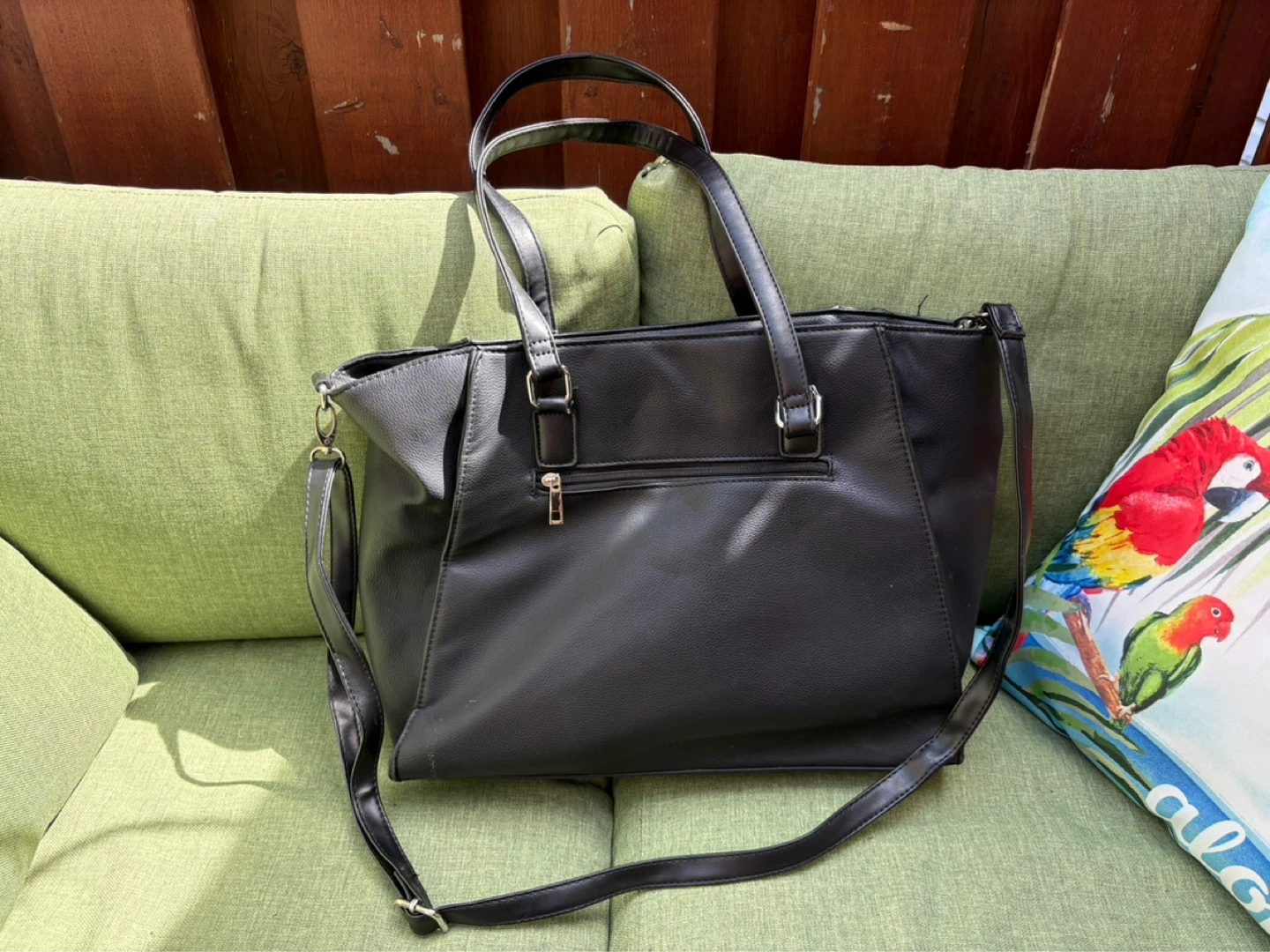 Black Tote Bag with Shoulder Strap