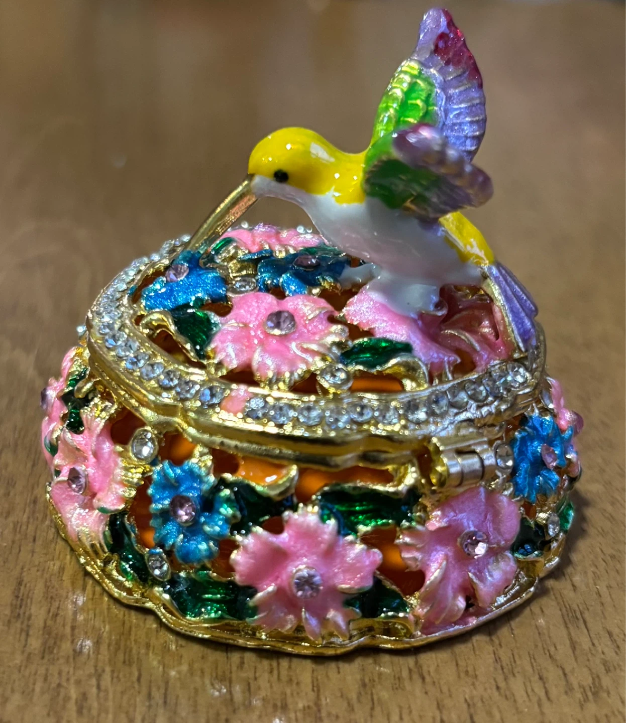 NEW- Hummingbird Trinket Box
