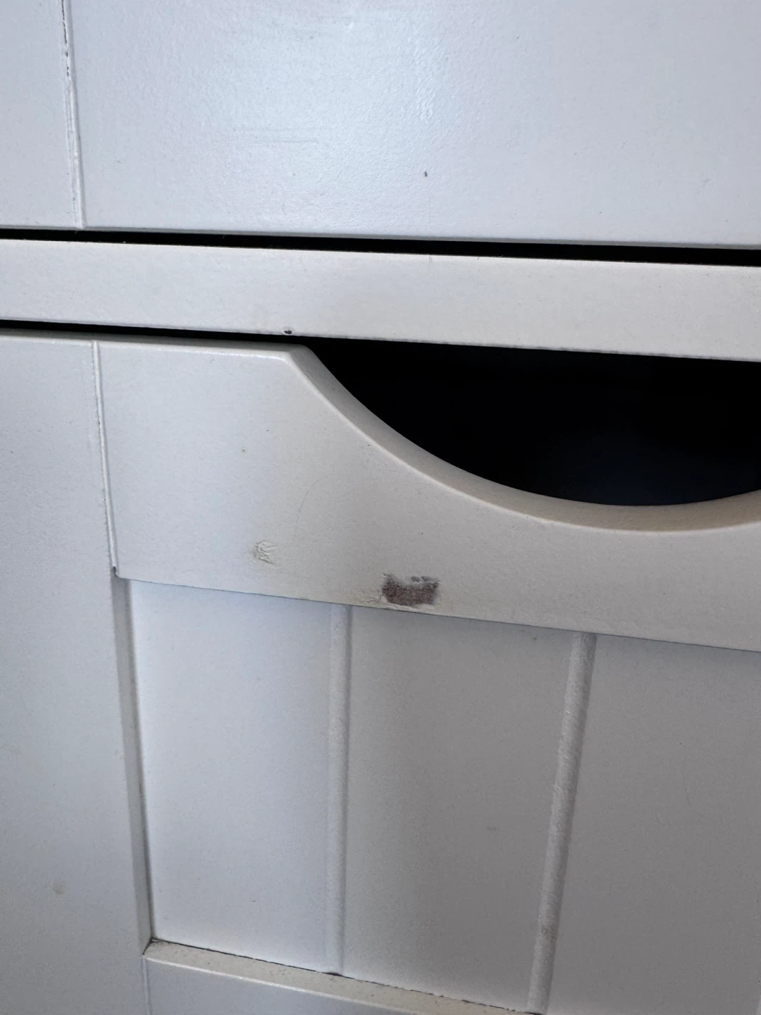 White Bathroom Storage Cabinet with 4 Drawers and 1 Door - photo 3