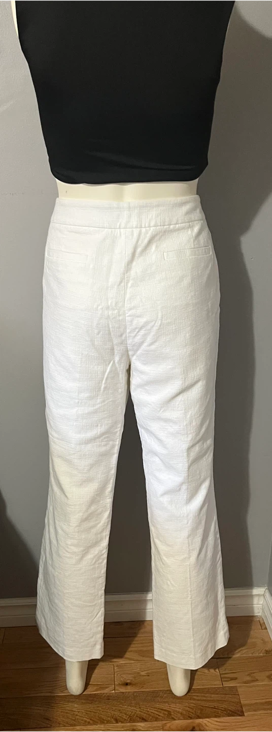 Viyella White Linen Blend Cropped Pants size 14 - photo 4