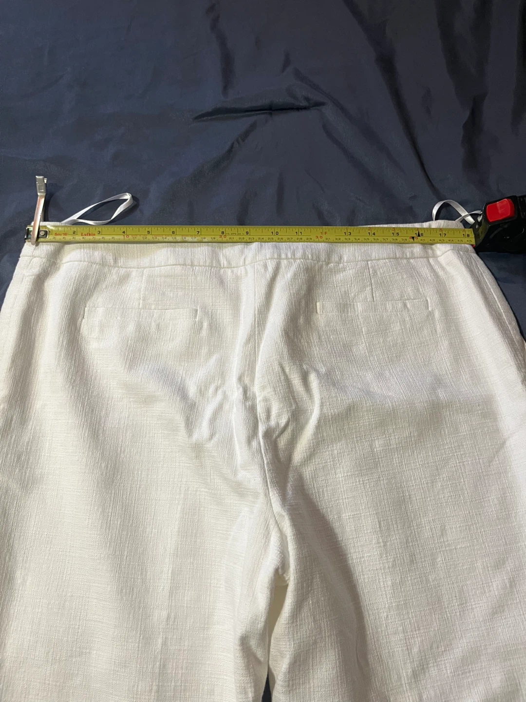 Viyella White Linen Blend Cropped Pants size 14 - photo 5