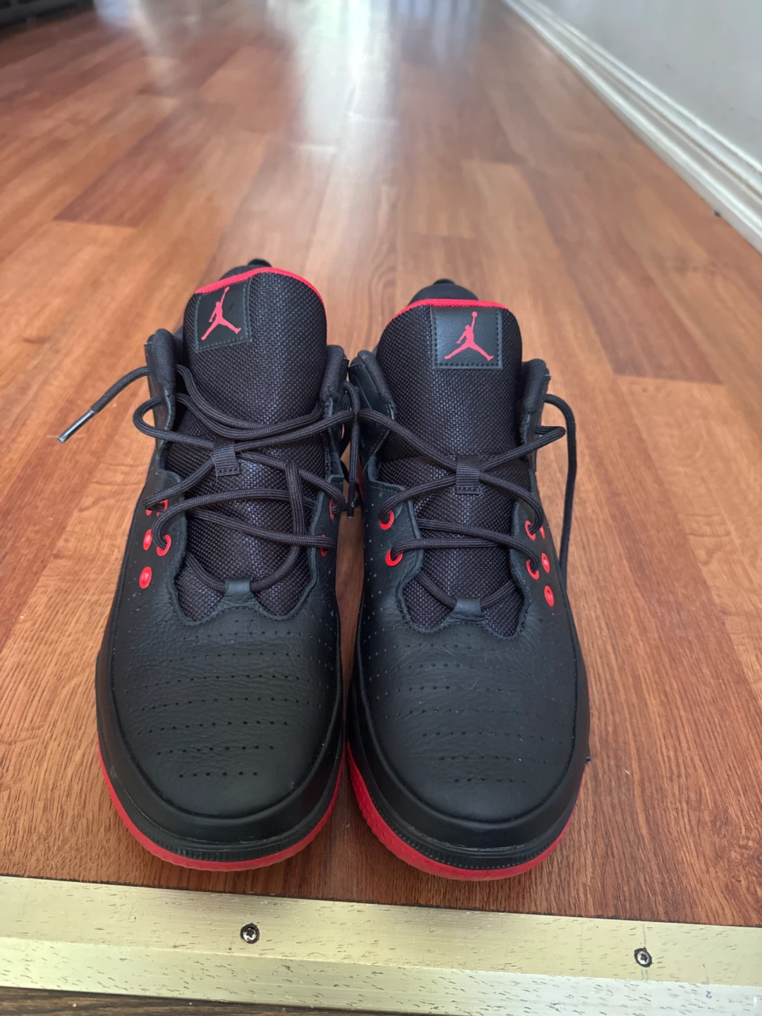 Jordan Black and Red Basketball Shoes - photo 2