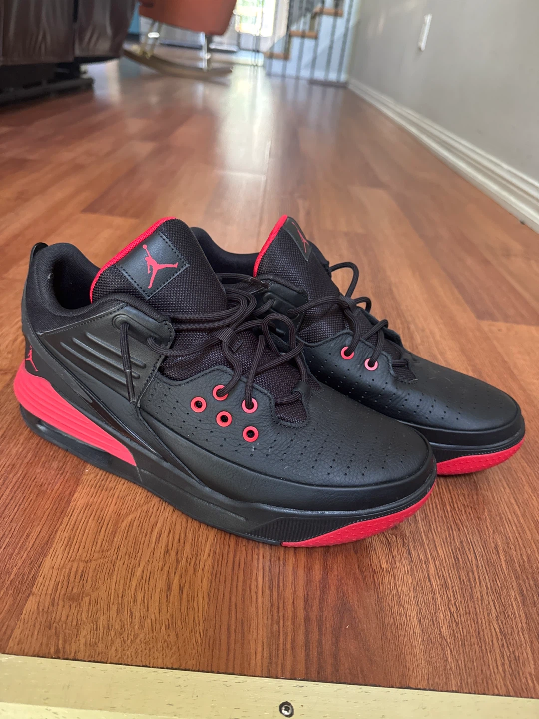 Jordan Black and Red Basketball Shoes - photo 3