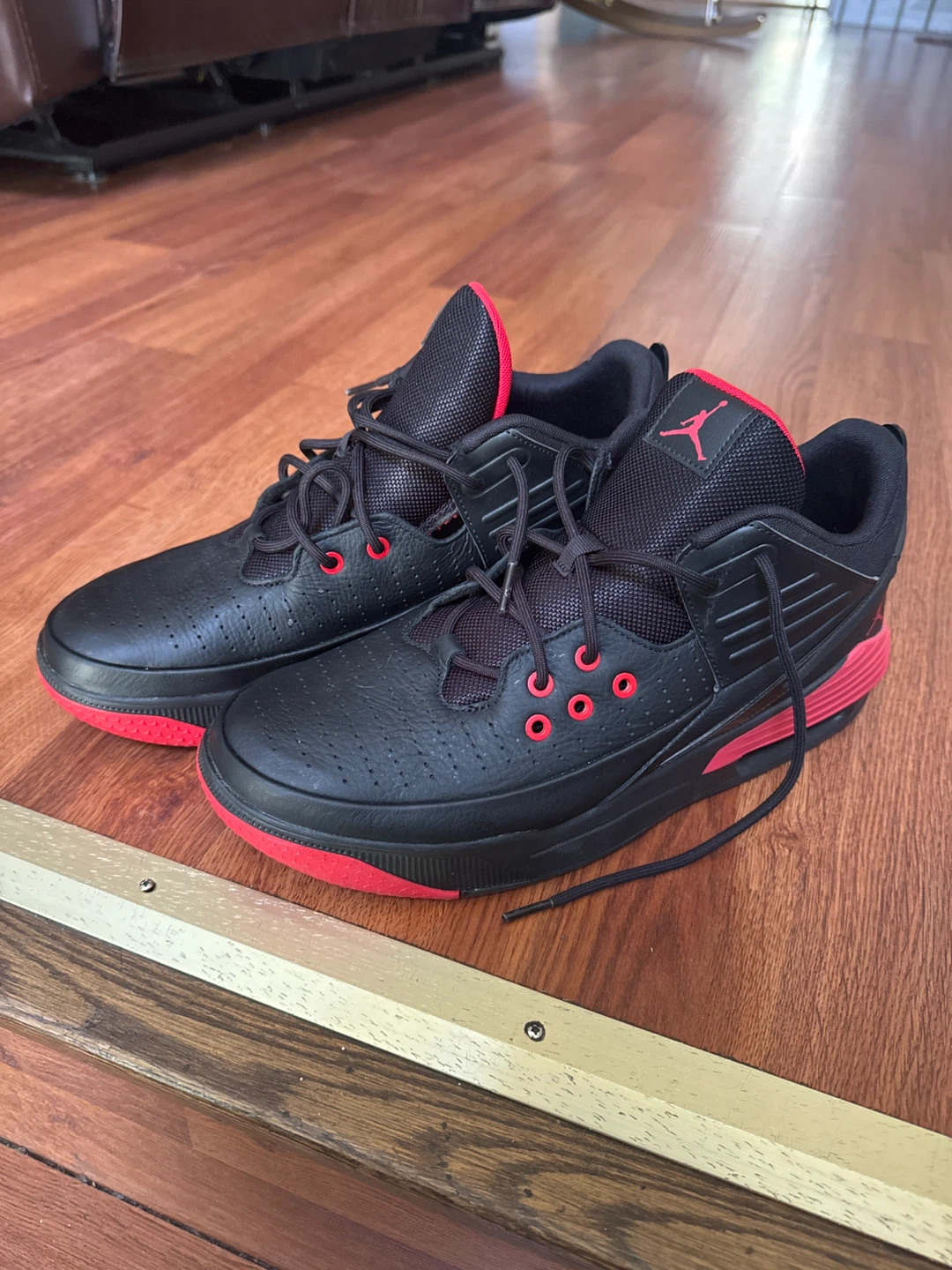 Jordan Black and Red Basketball Shoes