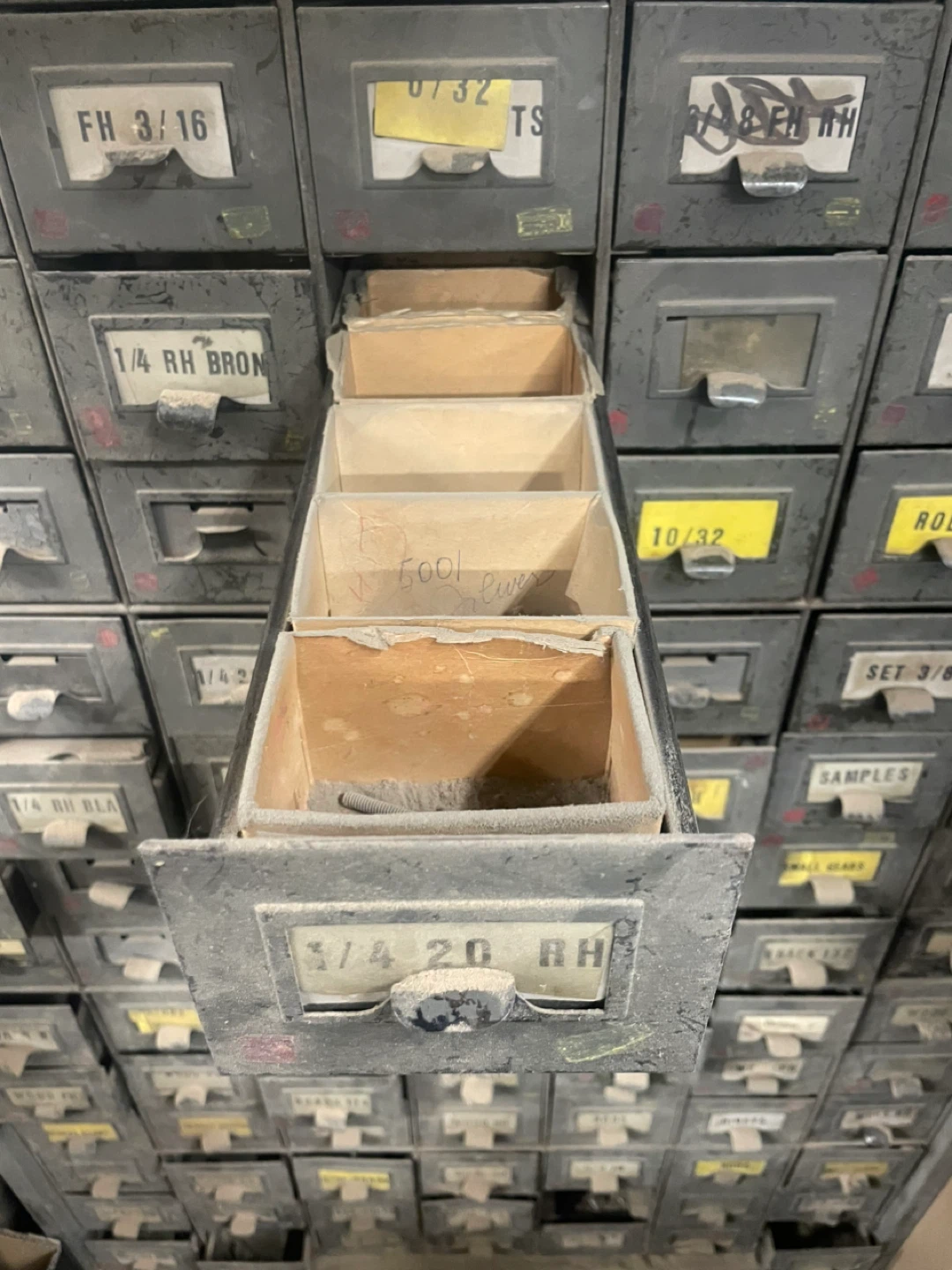 Vintage Metal Parts Cabinet with Drawers - photo 2