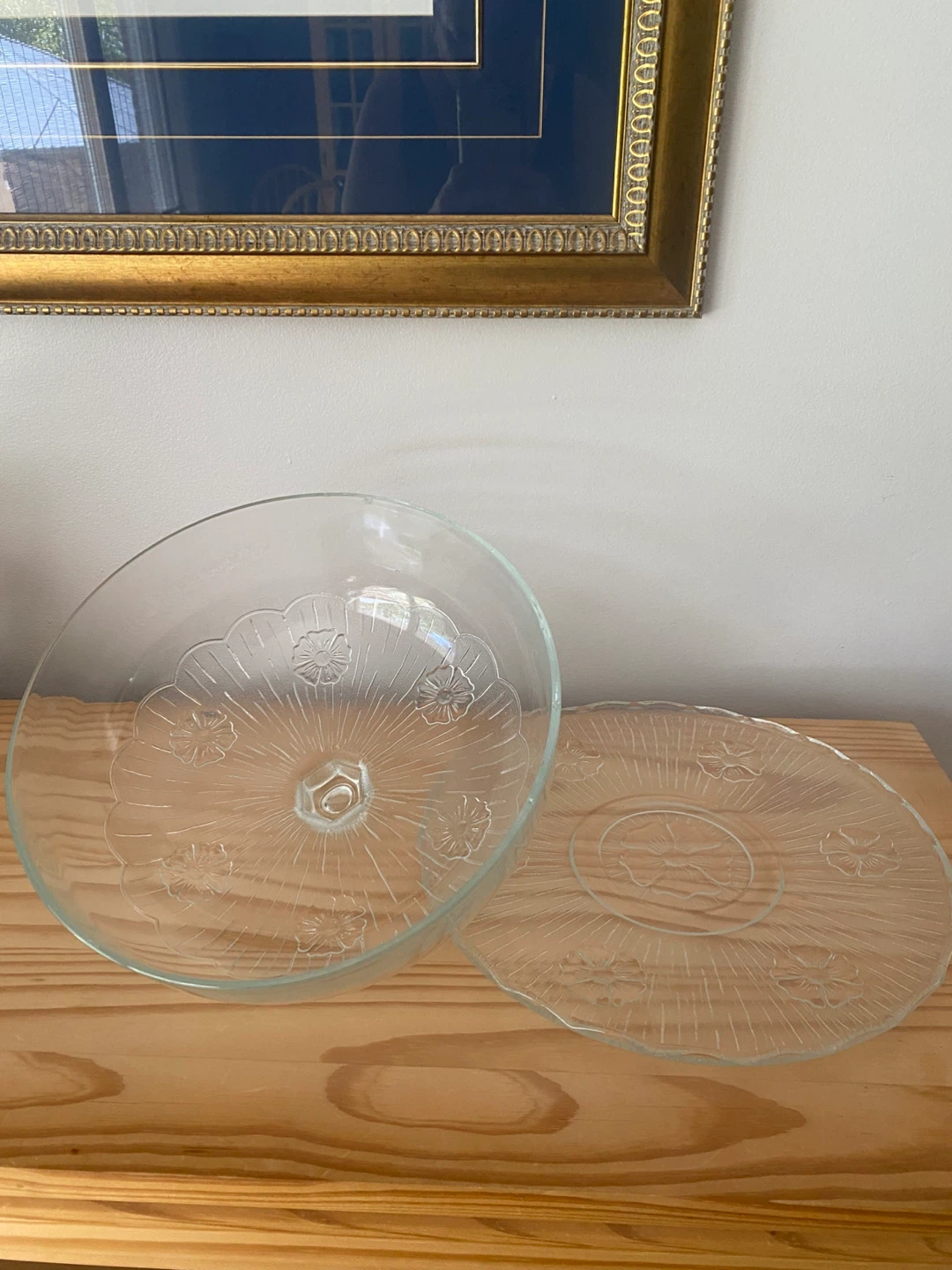 Glass Cake Dome and Platter - photo 3