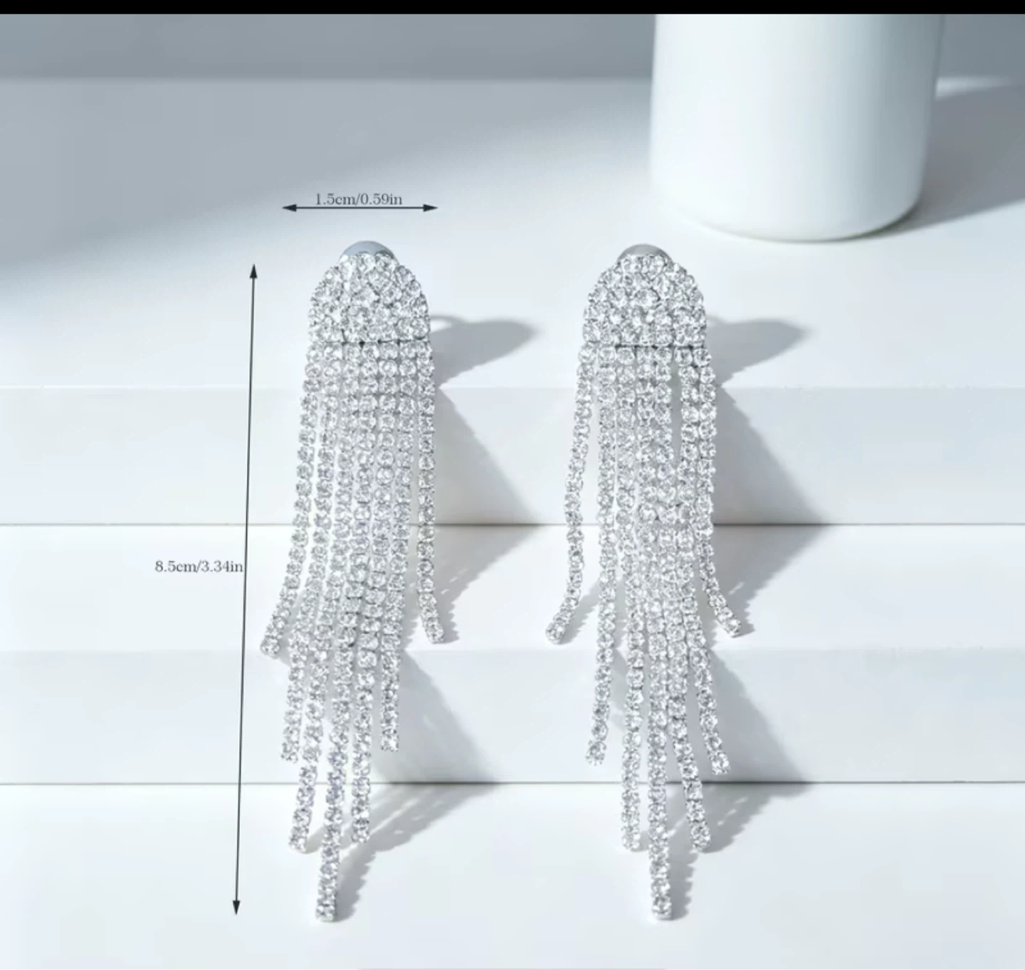 Sparkly Tassel Drop Earrings - photo 3