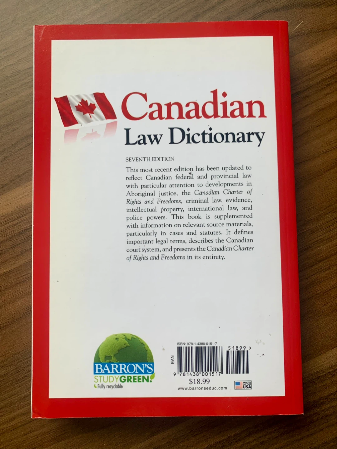 Canadian Law Dictionary Seventh Edition - photo 2