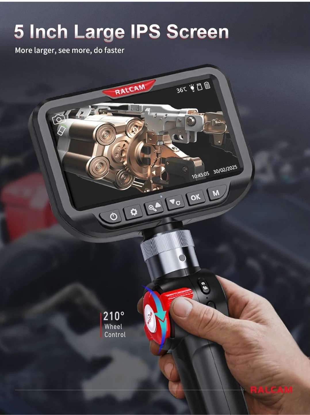 NIB RALCAM Inspection Camera Dual Lens Articulating Borescope - photo 4
