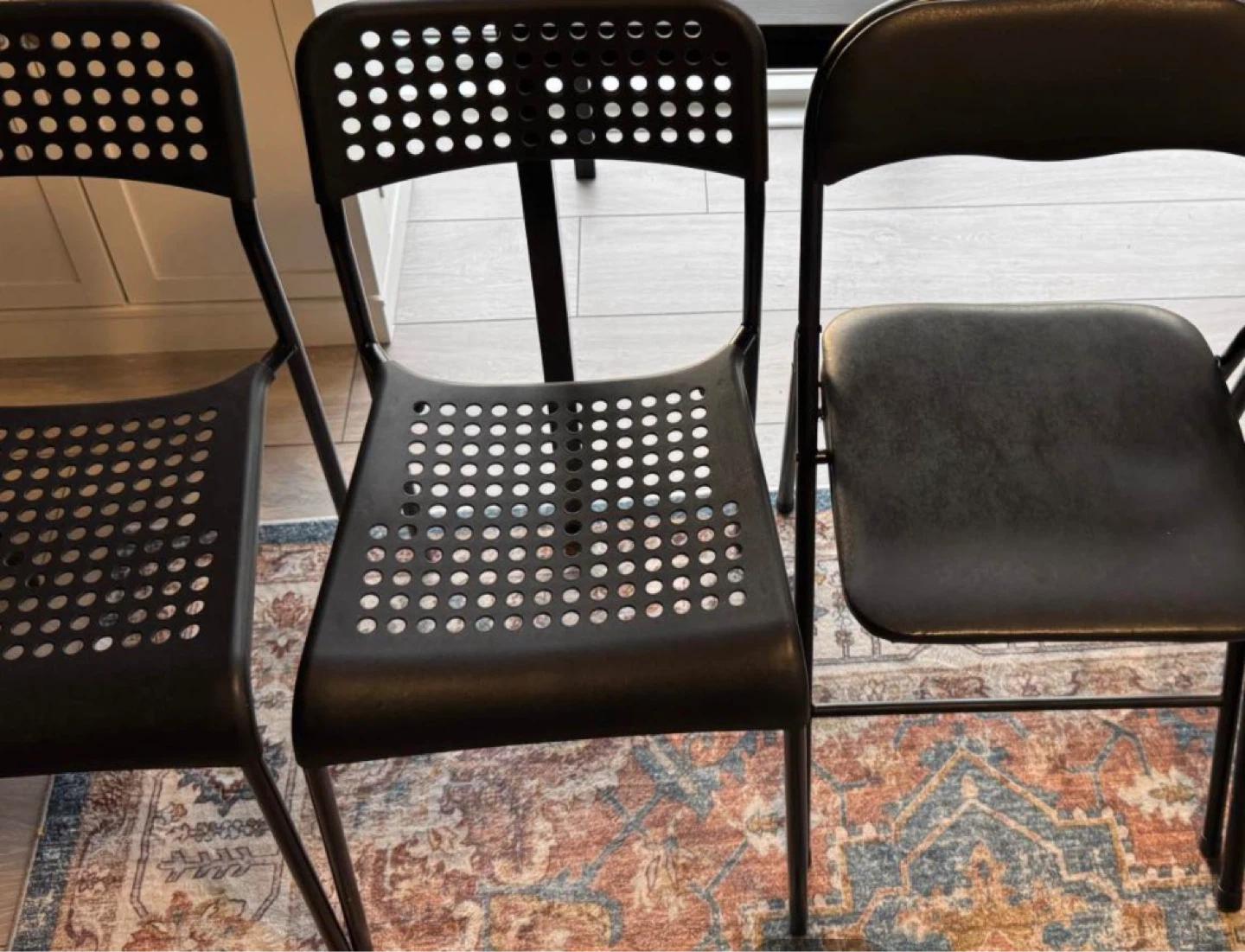 Black Dining Table with 3 Chairs - photo 2
