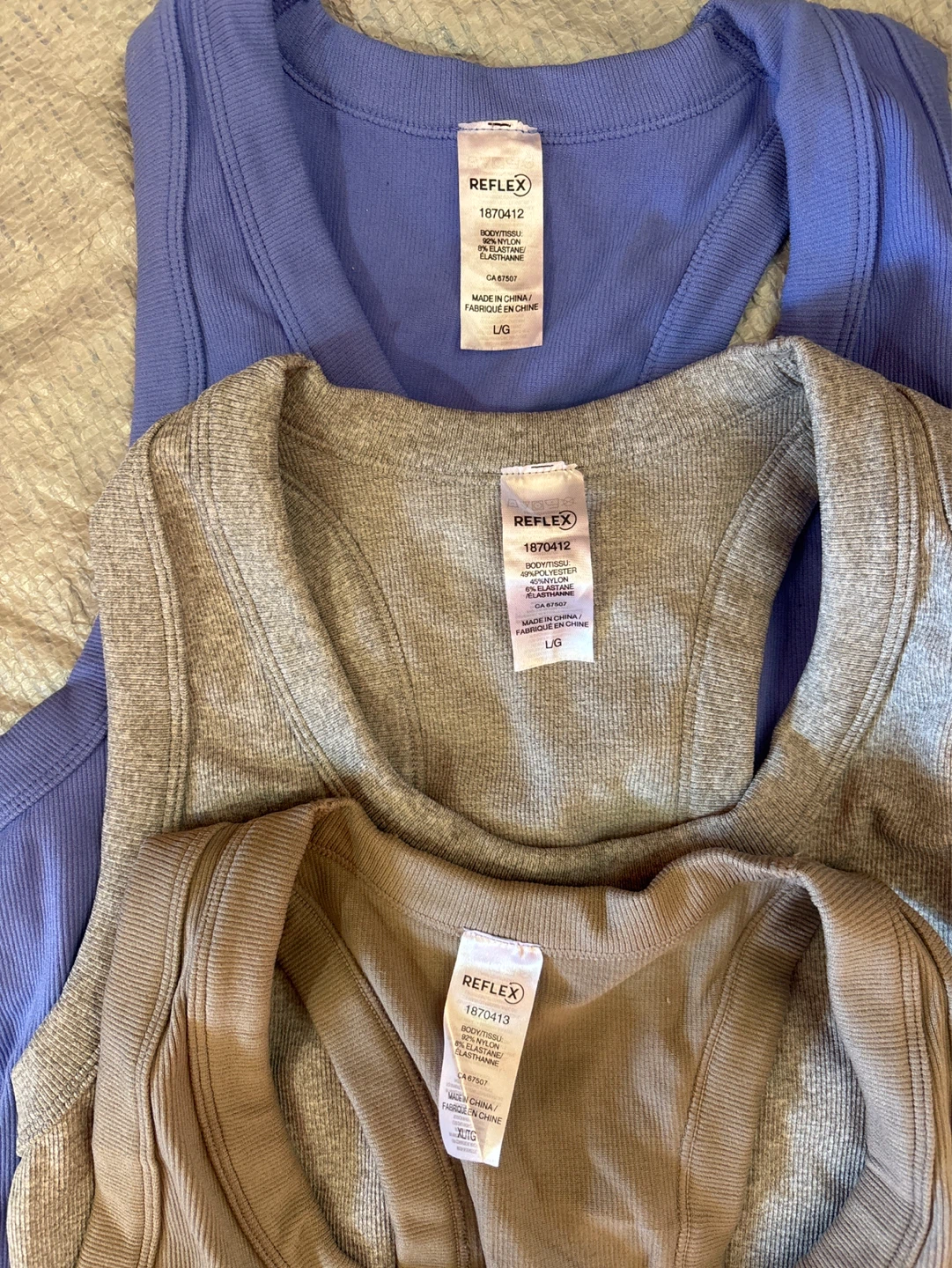NWOT Reflex Ribbed Tank Tops - Set of 3 - Size L - photo 2