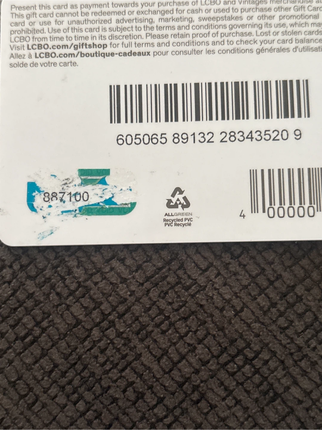 LCBO Gift Card - $30 selling for $20 - photo 2