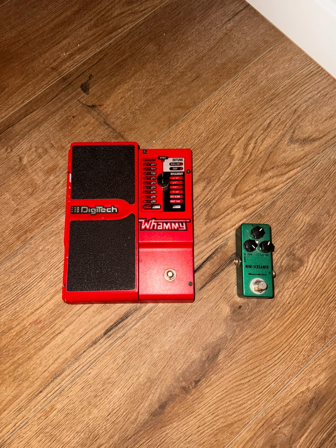 Digitech Whammy and Ibanez Mini Screamer Pedals