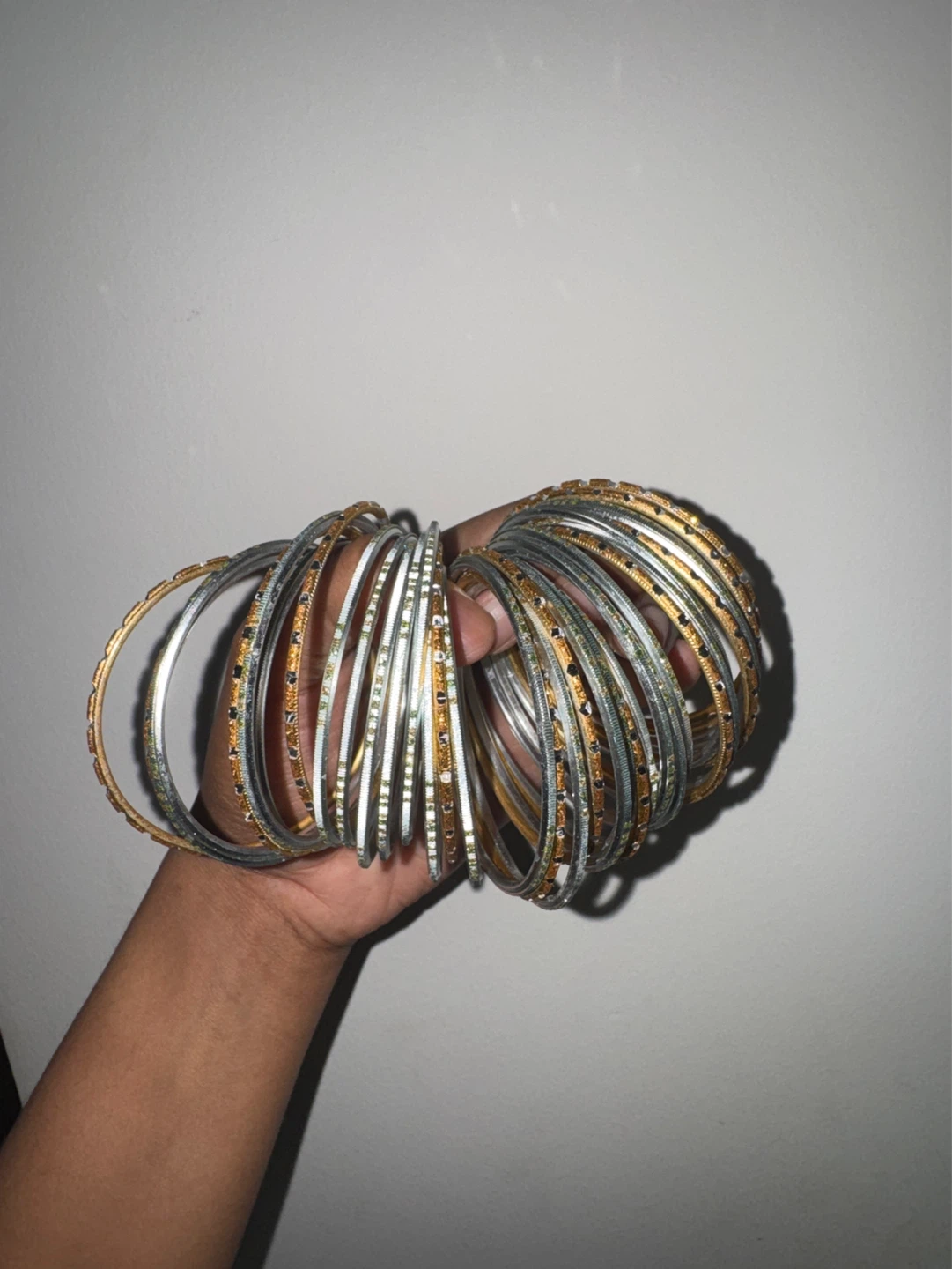 Set of  Bangles - Gold and Silver Tones - photo 2