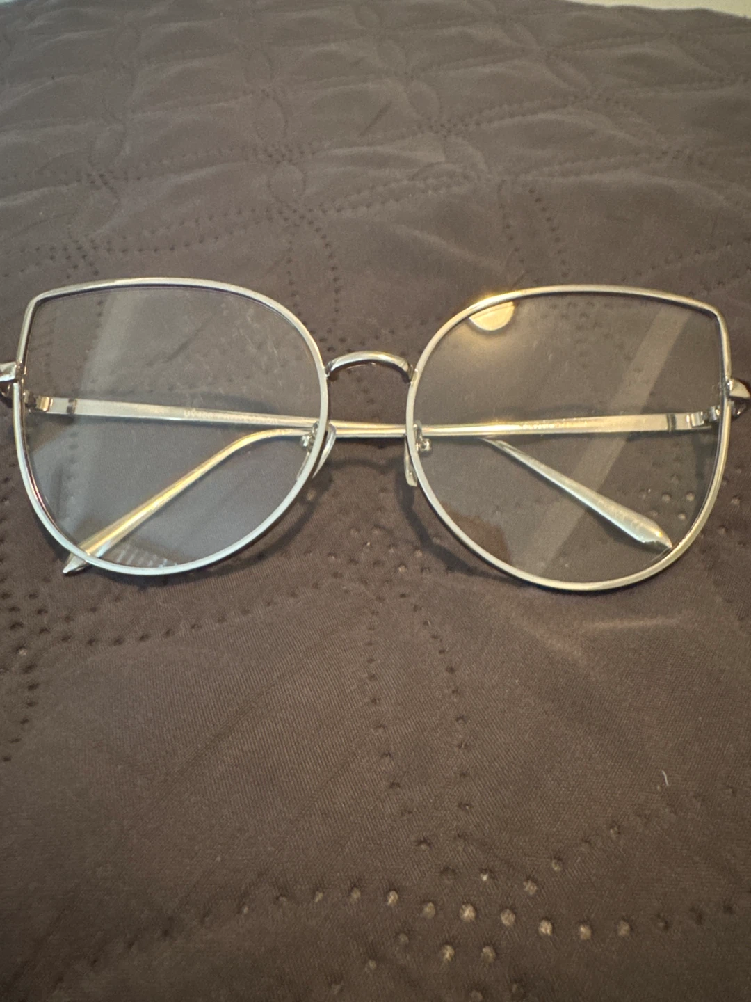 Clear Lens Eyeglasses - Silver Frame