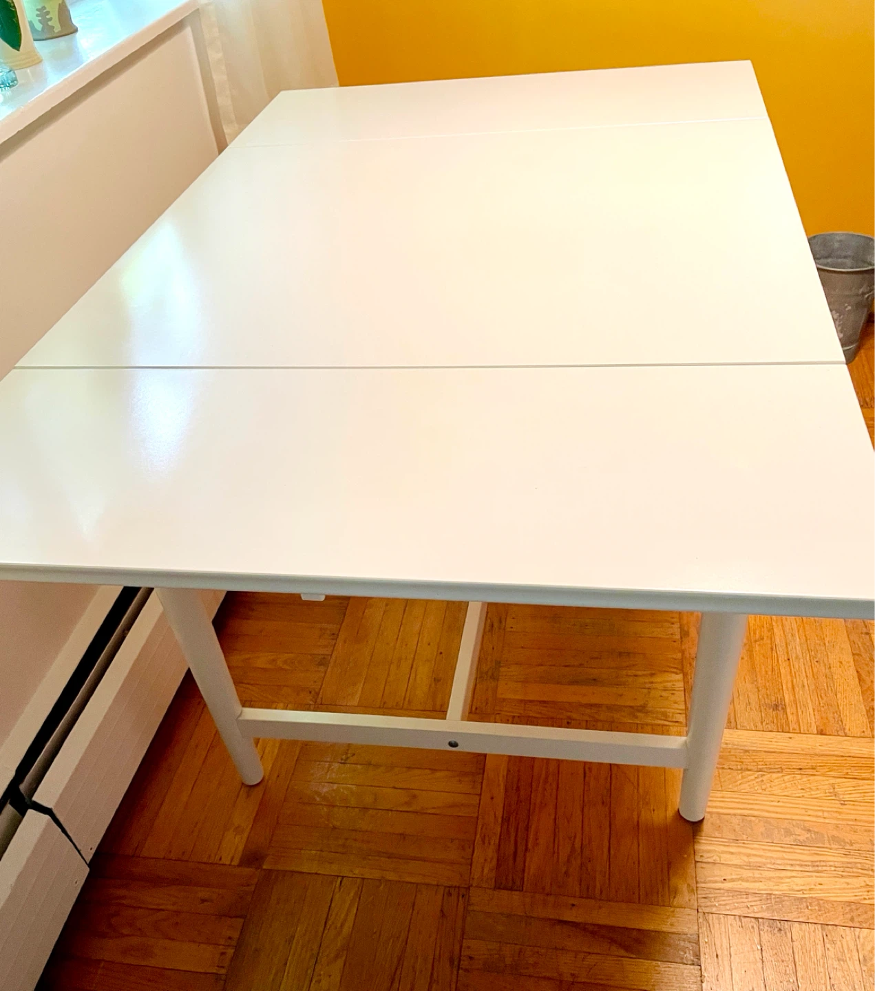 White dining table