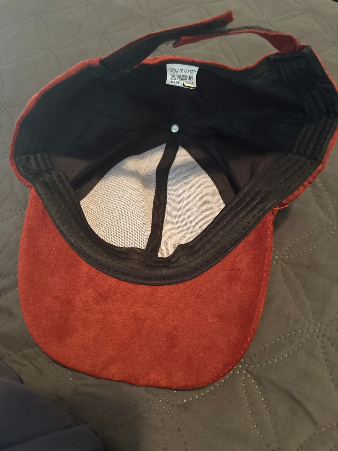 Red Suede Baseball Cap - photo 2