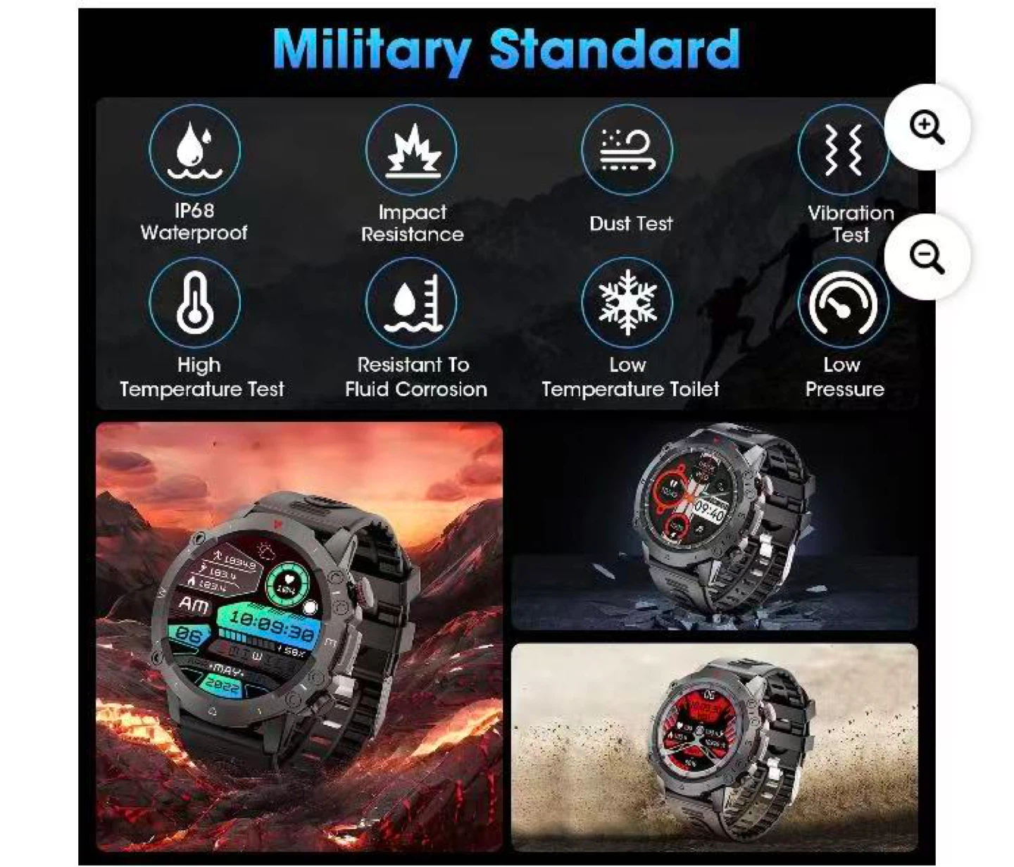 Smartwatch - IP68 Waterproof, Bluetooth Calling - photo 2