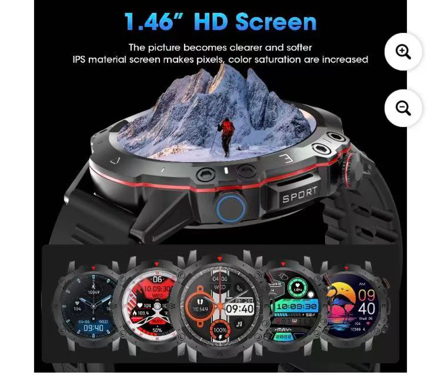 Smartwatch - IP68 Waterproof, Bluetooth Calling - photo 5