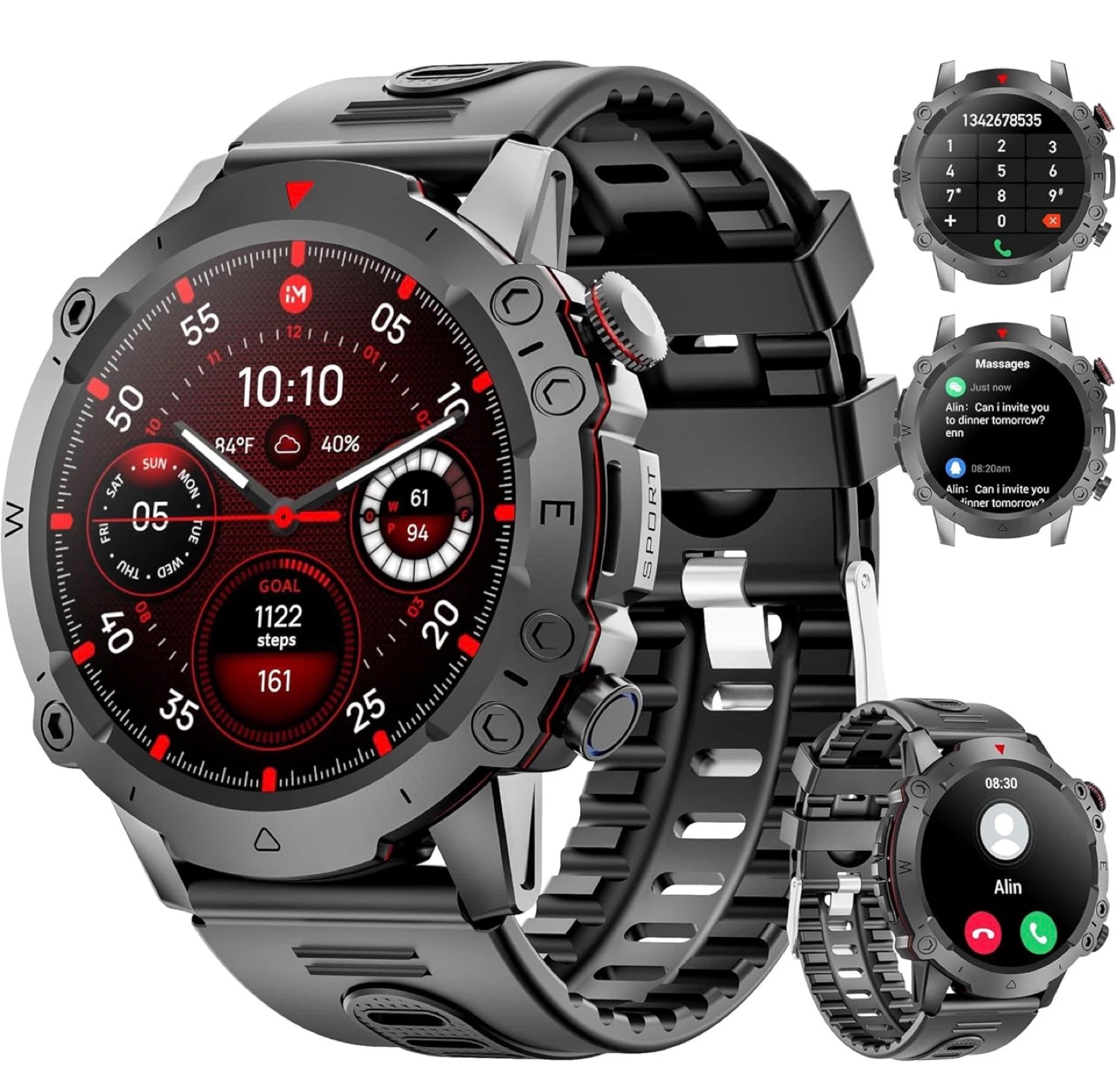 Smartwatch - IP68 Waterproof, Bluetooth Calling