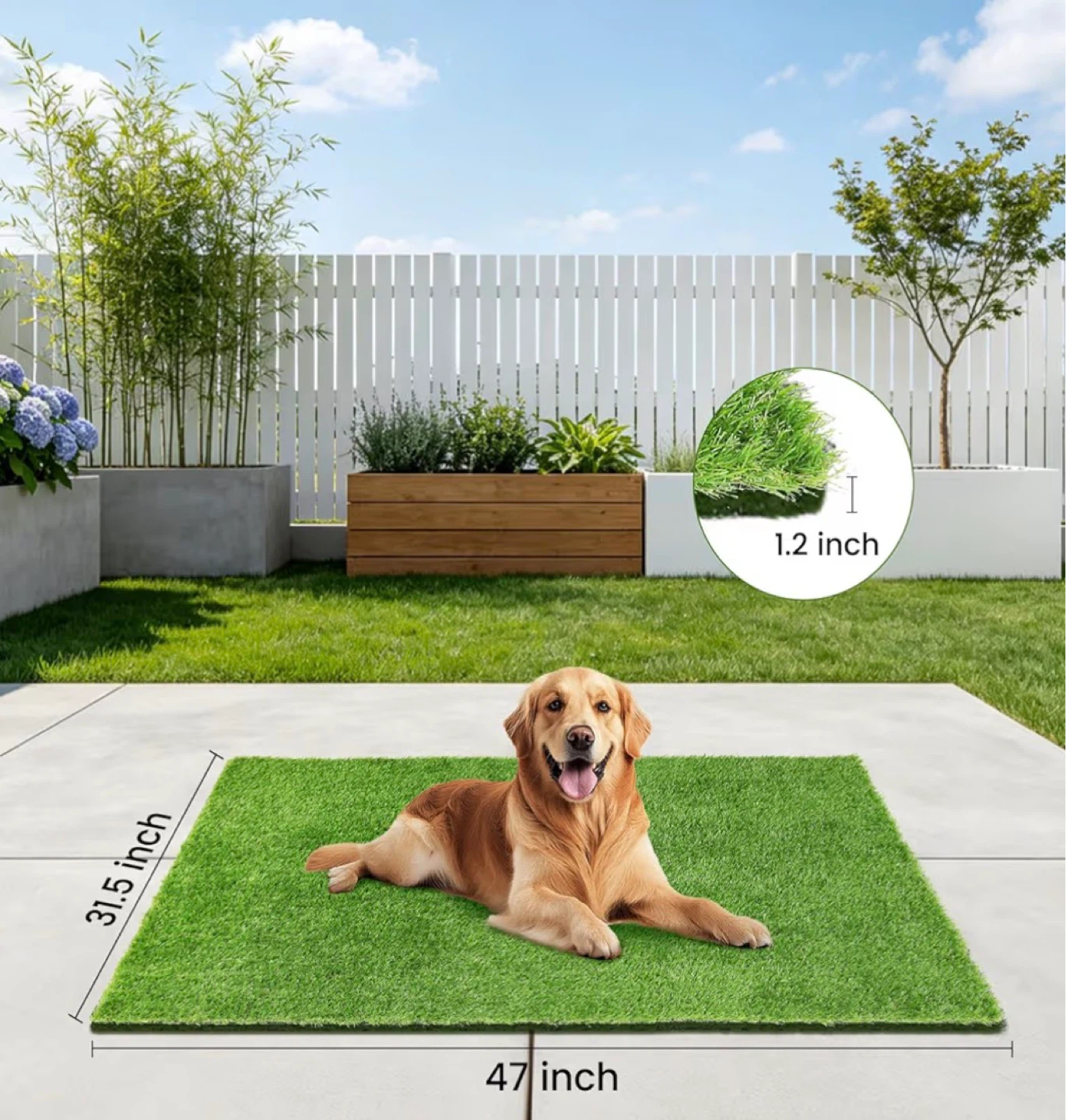 Artificial Grass Pet Turf Mat 48” x 32” – Brand New