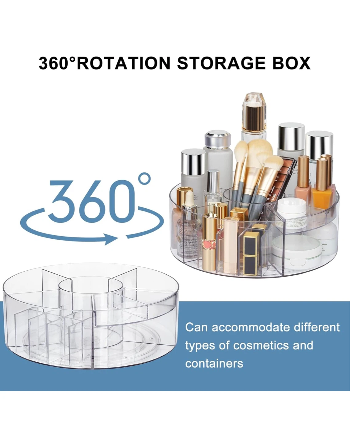 360° Rotating Makeup Organizer (mDesign) - photo 5