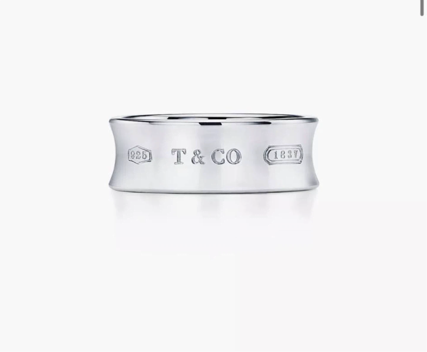 Tiffany & Co. 1837 ring, medium size, size 9 ring