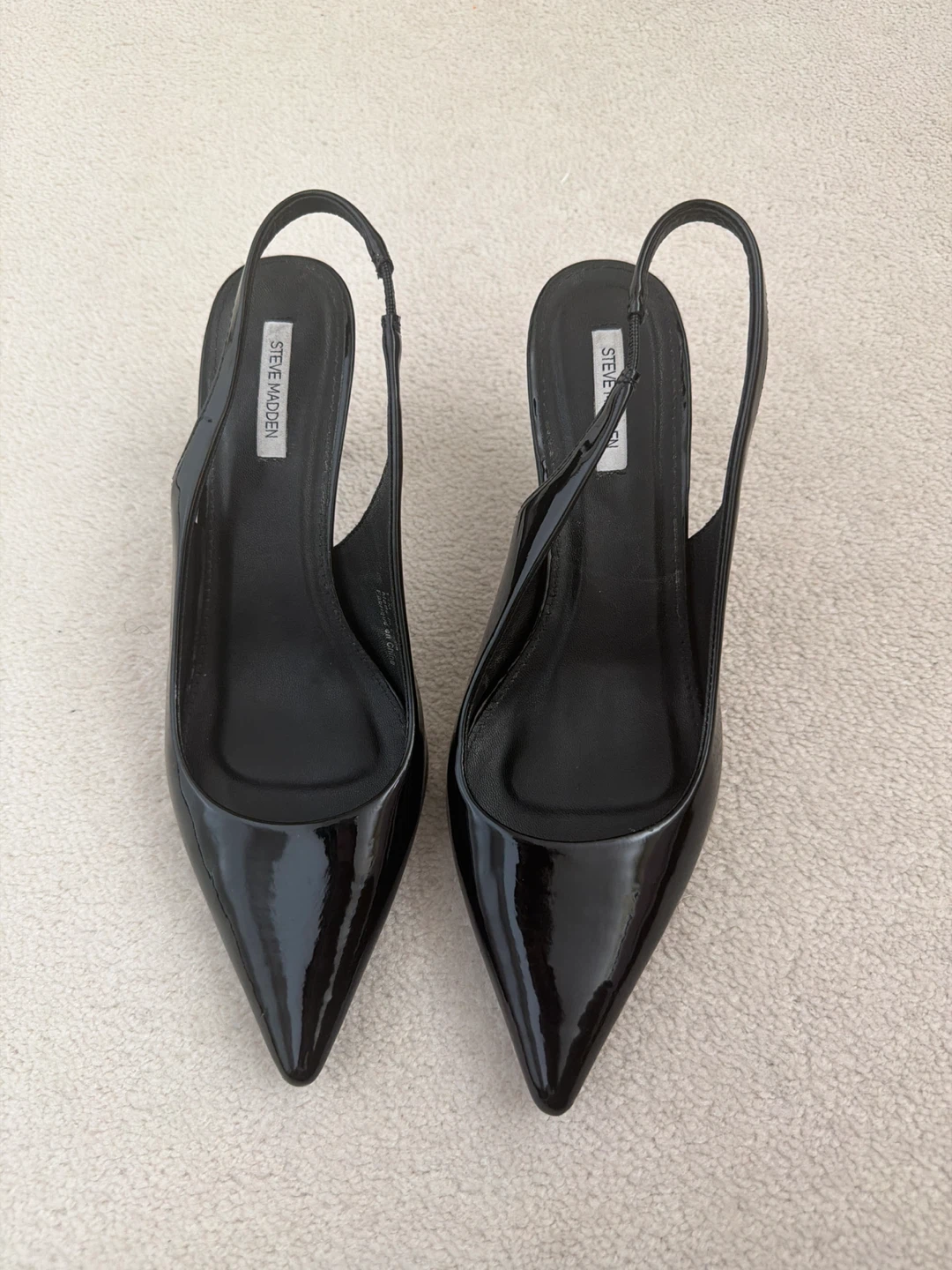 Steve Madden Black Patent Slingback Heels - photo 2