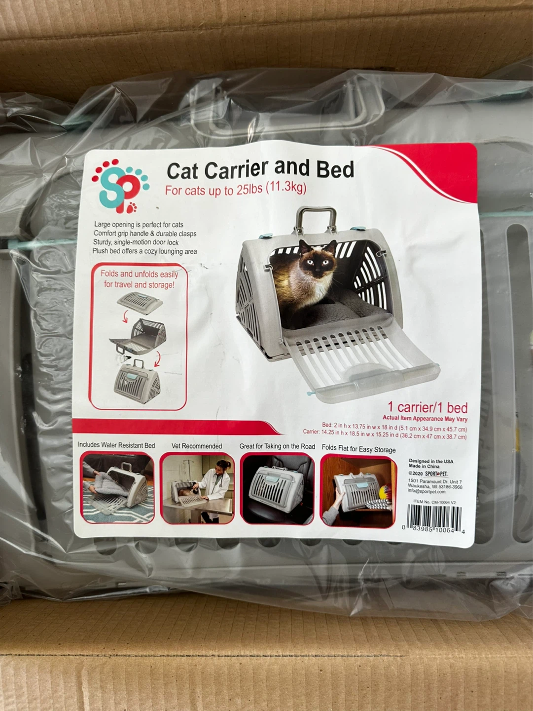 NEW Cat Carrier and Bed